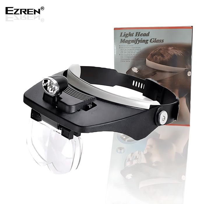 

Ready JT Ezren EZ-0494 Light Head Magnifying Glass Kaca Pembesar Model Topi Led