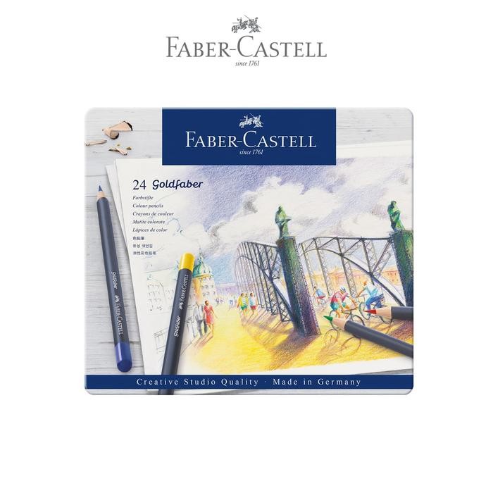 

Ready JT Faber-Castell Creative Studio Gold Fabber Pencil Tin OF 24