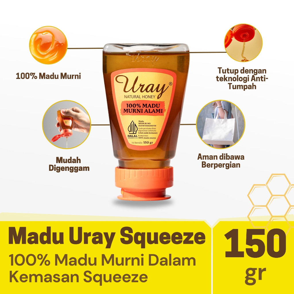 

Bundling 2 Pcs Madu Uray Squeeze - 100% Madu Murni 150GR