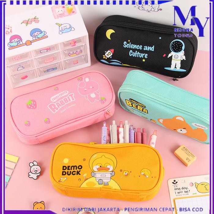 

Ready JT Tempat Pensil Sekolah Karakter Kartun Kotak Pensil Anak Motif Animal