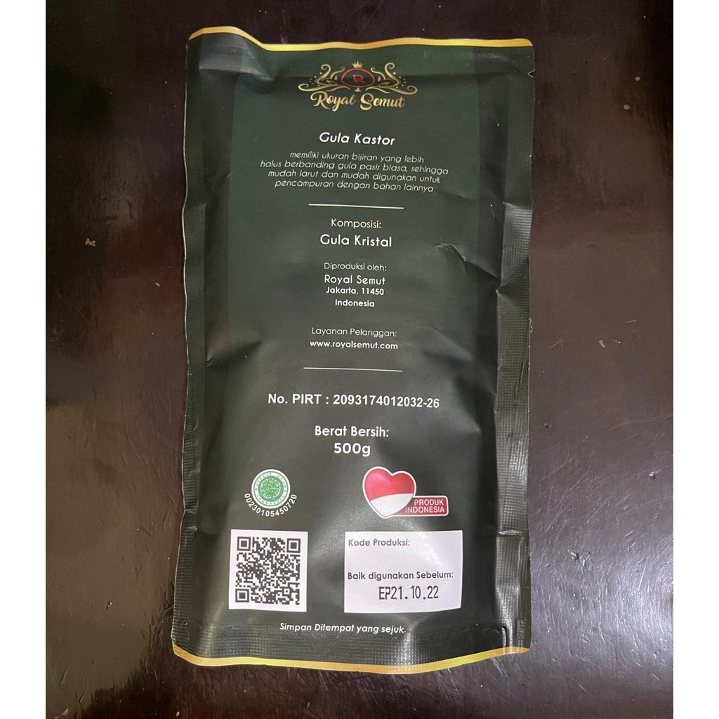 

Gula Kastor Royal Semut Castor Sugar - Kastor 500gram