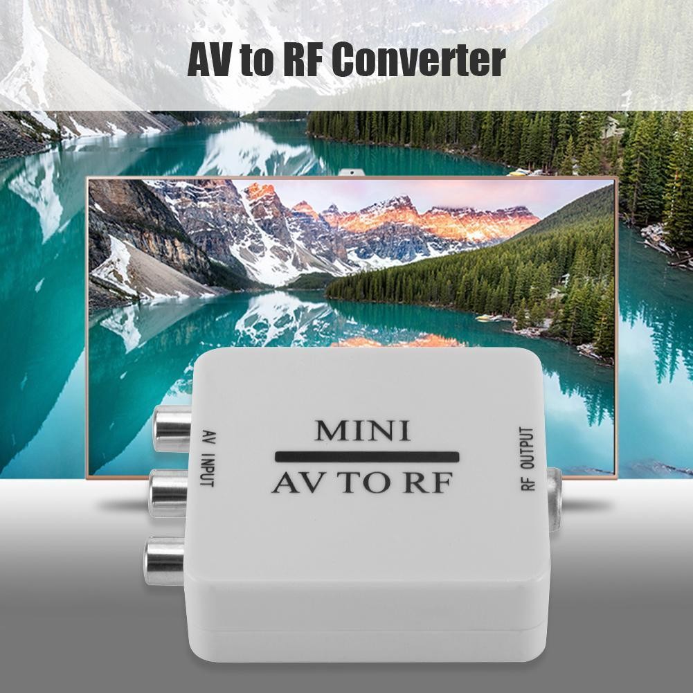 Multi-functional Classic AV To RF Video Converter Durable Practical HD Video Adapter Support RF 67.2