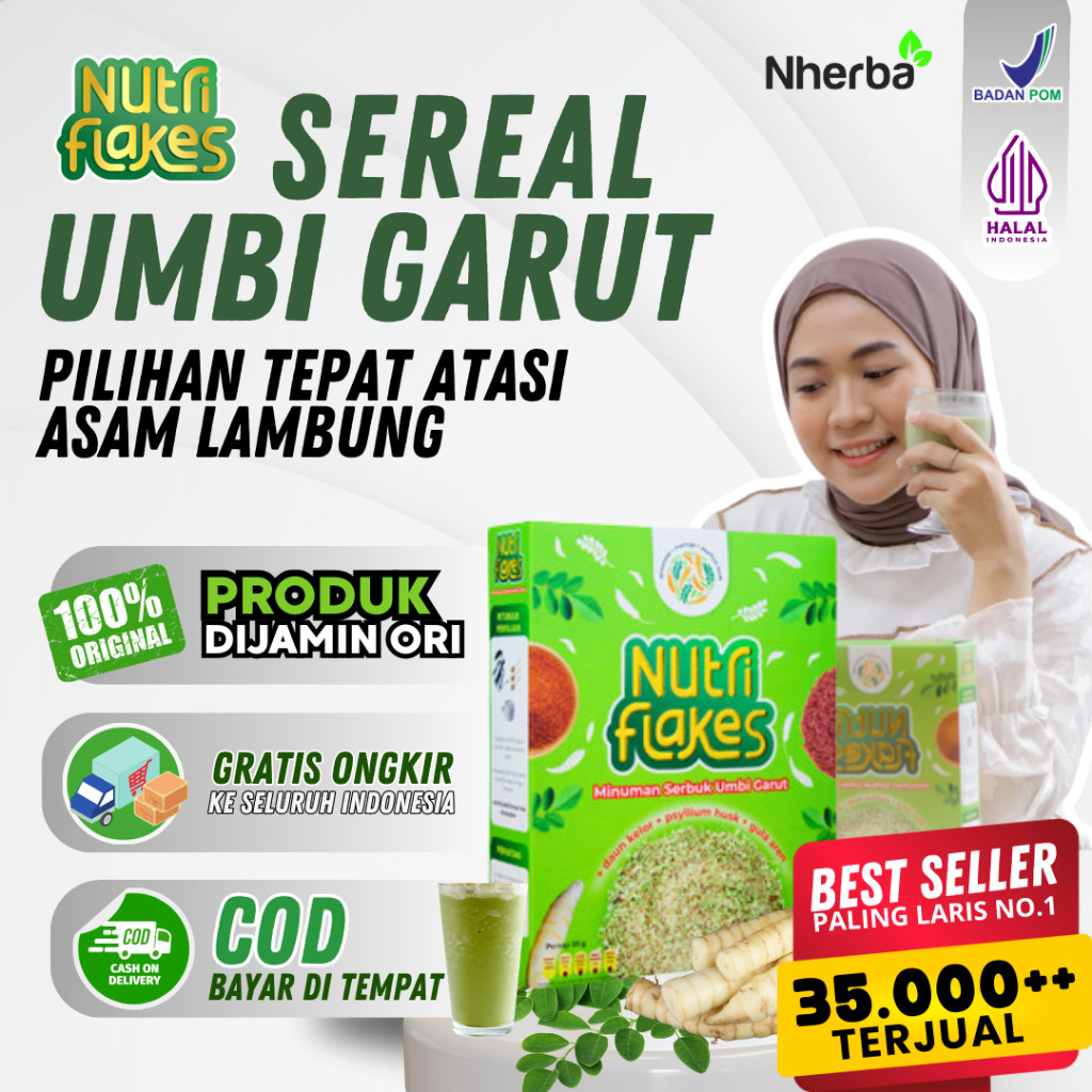 

Nutriflakes Sereal Umbi Garut - Ampuh Mengatasi Asam Lambung, Maag Kronis, Dan Gerd