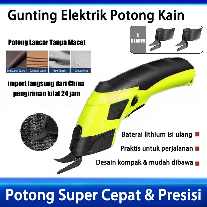 

Meriyah Storee - Gunting Listrik Kain Gunting Listrik Isi Ulang USB Portabel Alat Pemotong