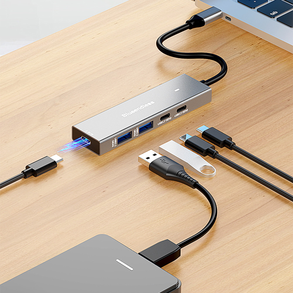 5 in 1 USB C Splitter 10Gbps USBC Docking Station USB-C Splitter Multiport Adapter for MacBook Pro I