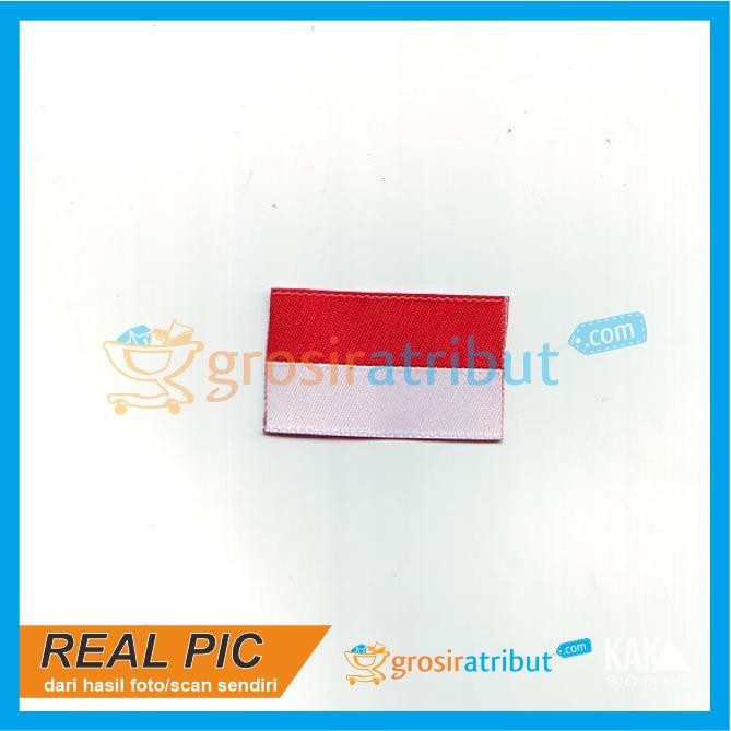 (1 kodi) Badge Bendera Merah Putih Seragam Sekolah Rajut / Woven