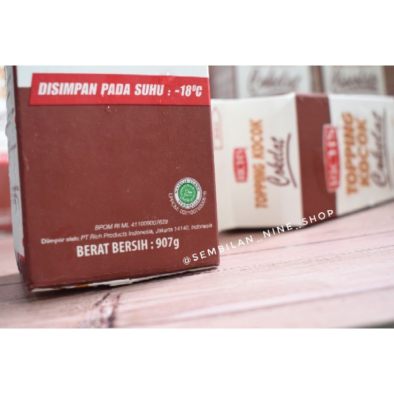 

RICH'S Whip Topping CHOCOLATE 907 Gram Richs Non Dairy Whipping Cream Cokelat Krim Kocok Coklat
