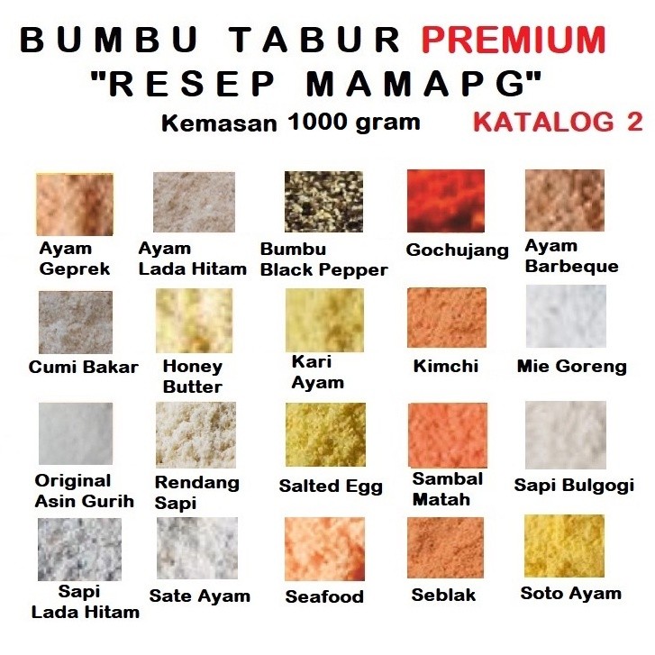 

1000 gr 1 kg Bumbu Tabur Premium Bubuk Tabur Bumbu Keripik Kentang Lidi Ayam Makaroni Jamur Tahu