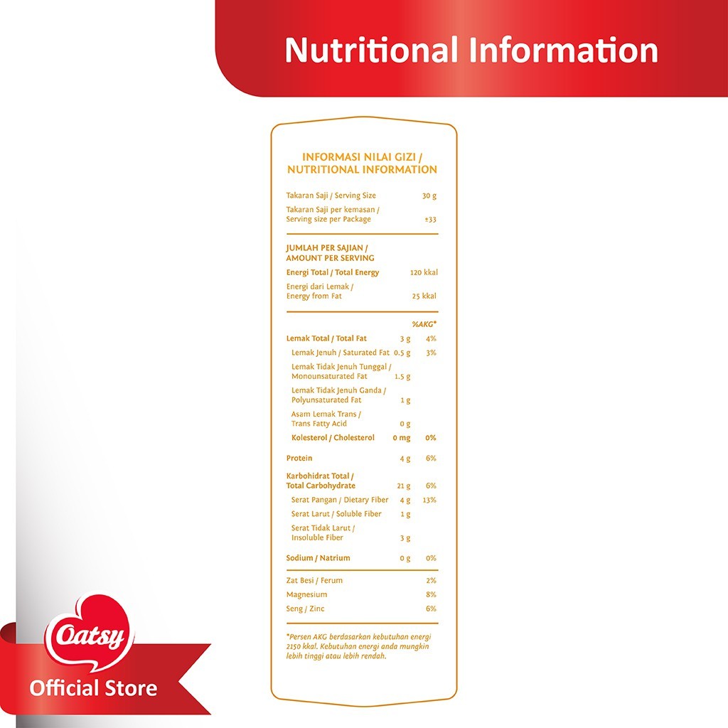 

OATSY Oatmeal Rolled Oats 1kg (Triple Pack)