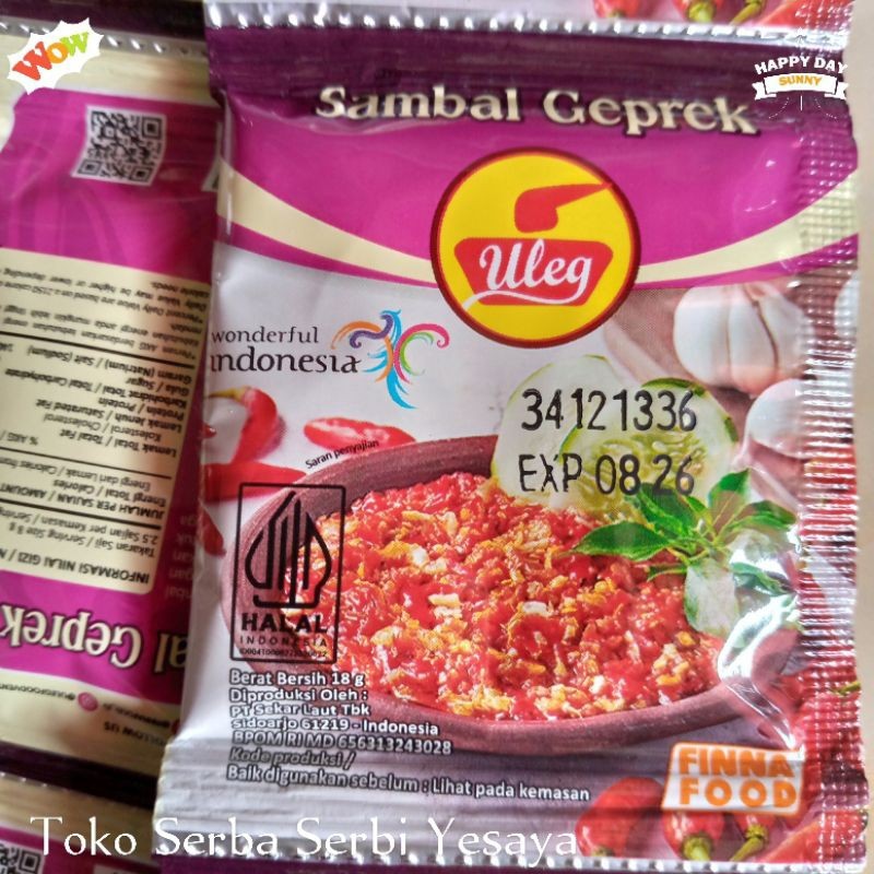 

Uleg Sambal Ijo Udang Geprek Terasi Teri Rawit Rendang Renceng (10 sachet x 15 gr)