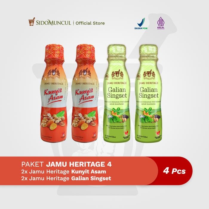 

Terlaris Paket Jamu Heritage 4 - Kunyit Asam 2X + Galian Singset 2X