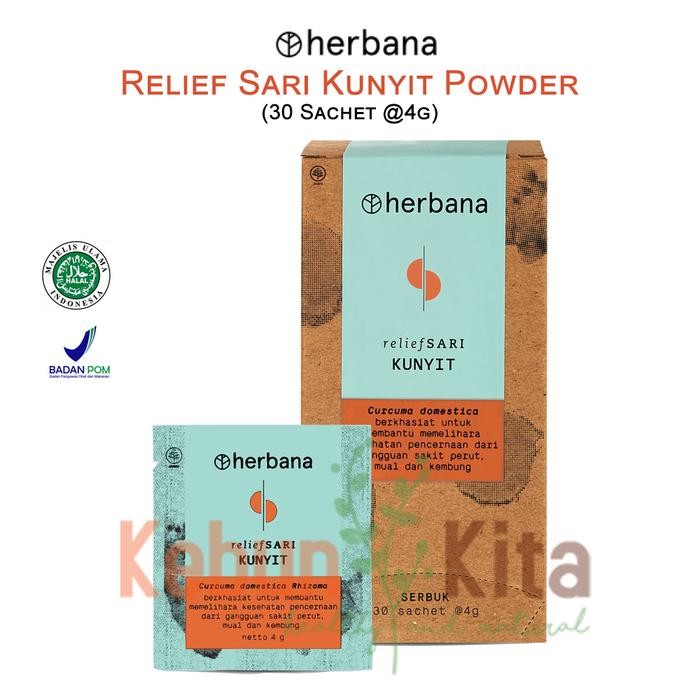 

Terlaris Herbana Relief Sari Powder Kunyit - 30 Sachet
