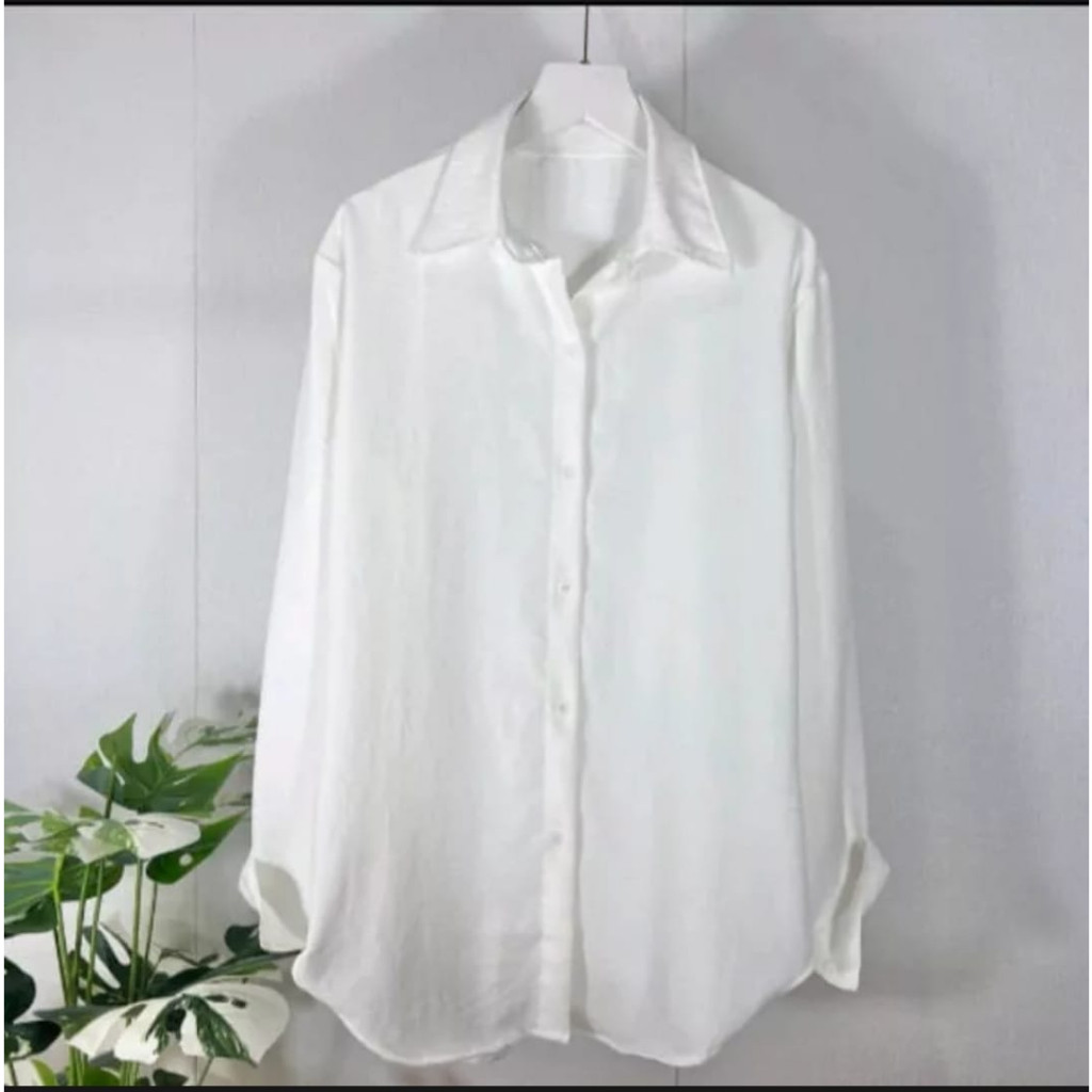 Pola Mewah Kemeja Atasan Wanita Crinkle Kemeja Polos Lengan Panjang Kemeja Wanita .S.M.L.Xl.Xxl.Xxxl