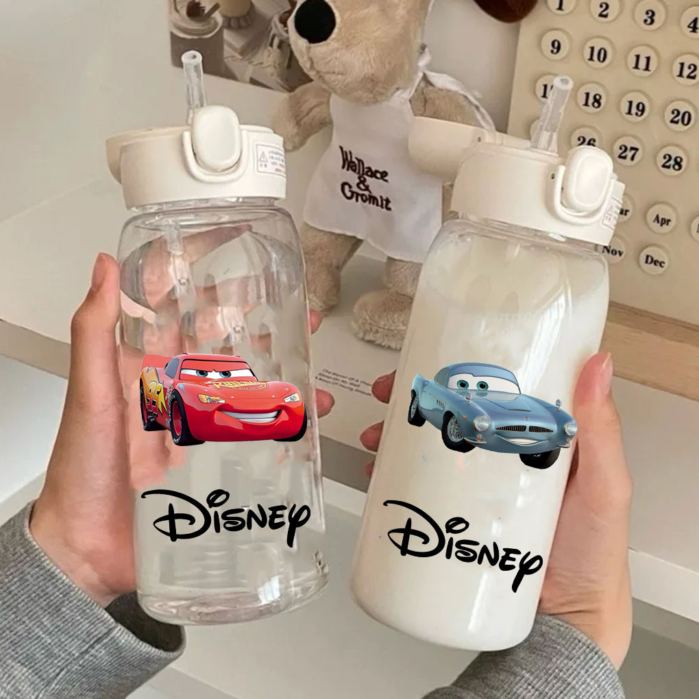 Cars Lightning Mcqueen Mater Cup Clear Brand High Quality Water Bottle Outdoor Sport Leak Proof Cute