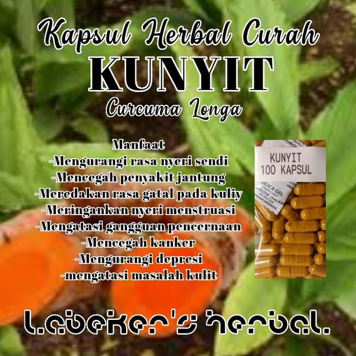 

Terlaris Kapsul Herbal Curah Kunyit 100 Capsul