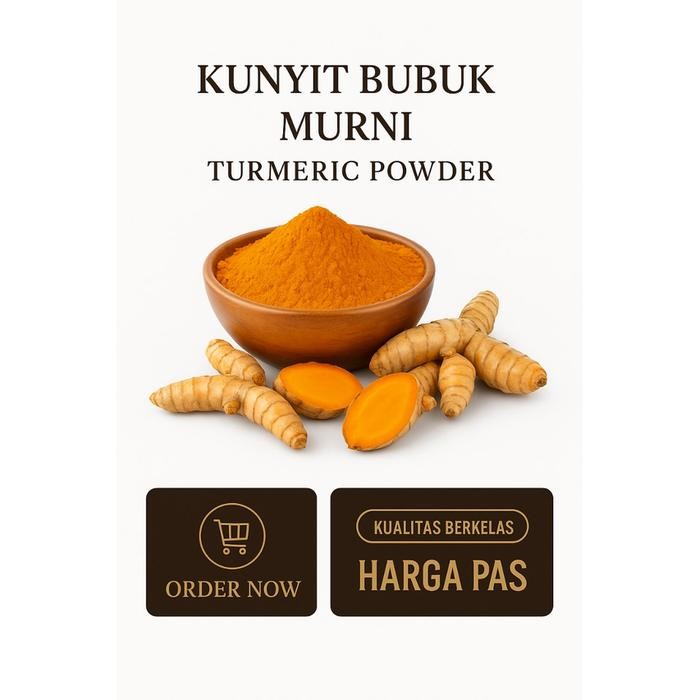 

Terlaris Petite Kunyit Bubuk Murni 500 Gr - Pure Turmeric Powder - Kunir Bubuk