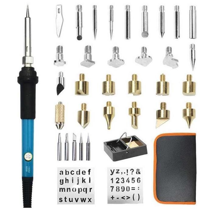 

Solder Alat Lukis Bakar Wood Burning Pen Pyrography 37 Set - A59276