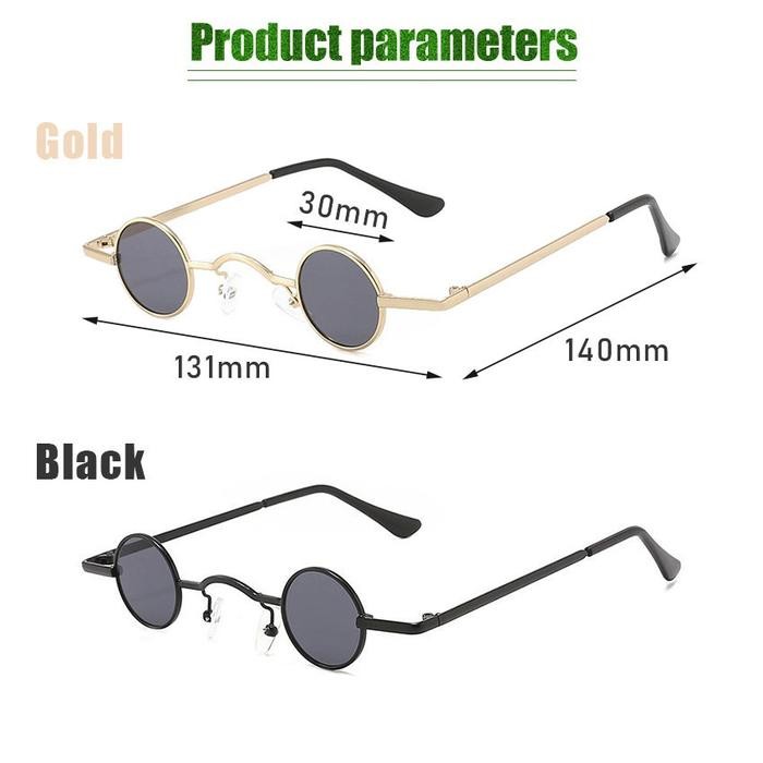 Kacamata Mini Retro Bulat Kecil Metal Gaya Boboho Korean Style untuk Pria Wanita Anak Kacamata