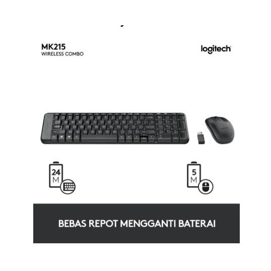 Logitech Mk215 / Mk 215 Keyboard Mouse Wireless Combo
