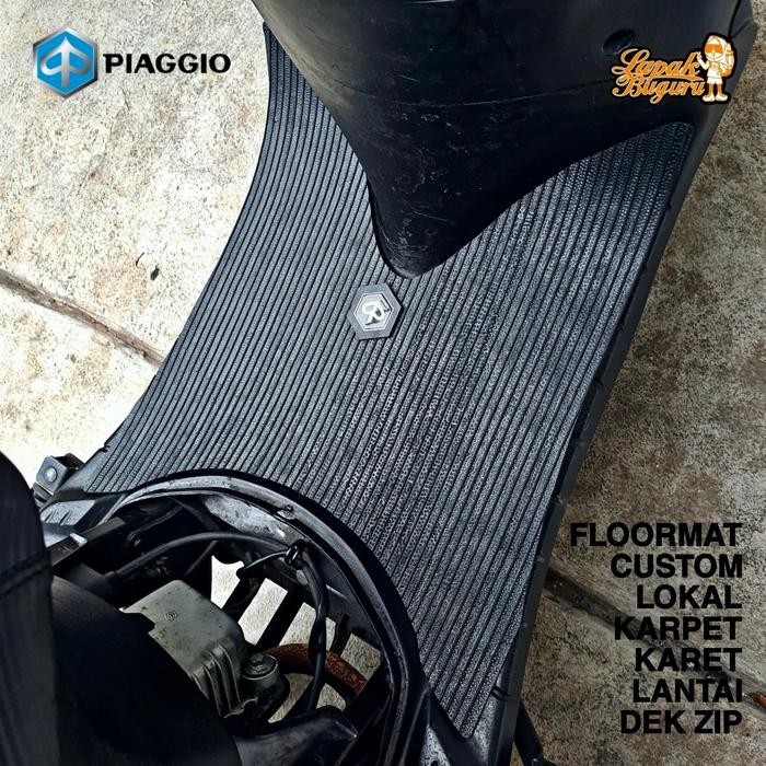 Stok Baru KARPET LANTAI DEK KARET AKSESORIS LOKAL PIAGGIO ZIP 100CC FLOOR MATS