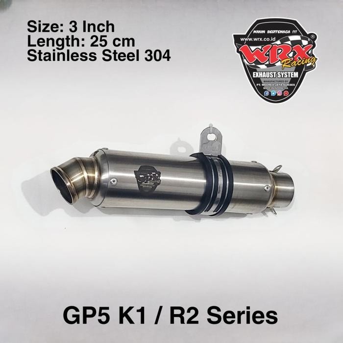 Knalpot Silincer WRX GP5 K1 25cm 50mm 5m 55mm