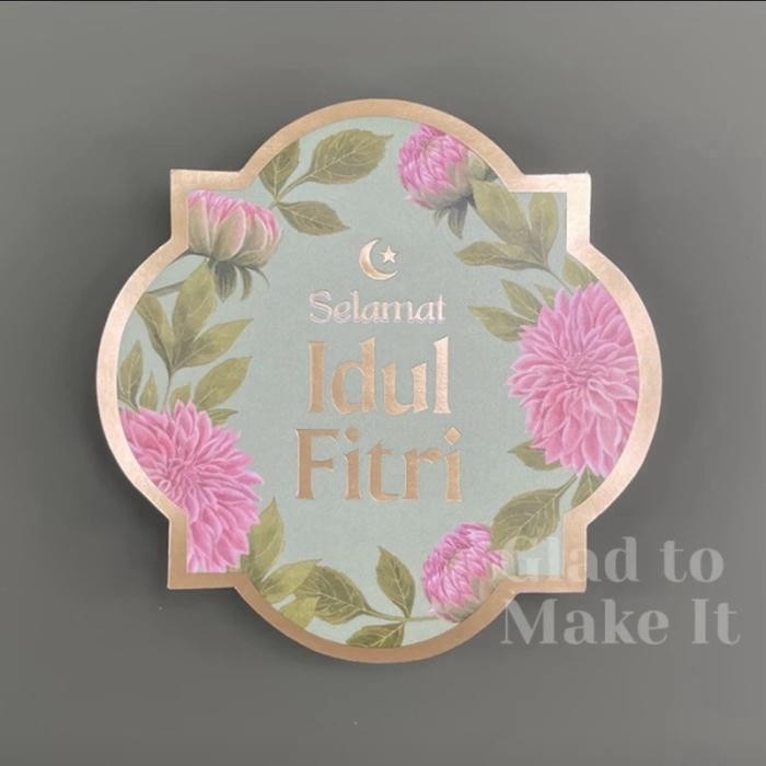 JTTOP" STIKER TOPLES LEBARAN IDUL FITRI PREMIUM FOIL EMAS