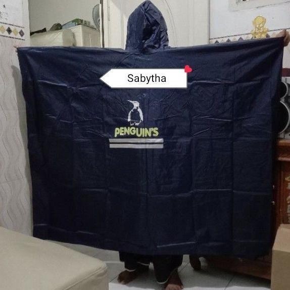 WN945 Jas Hujan Kelelawar PENGUIN Ponco Big Top PENGUIN'S - Parasut Nylon XXL PINGUIN - Jaket Celana