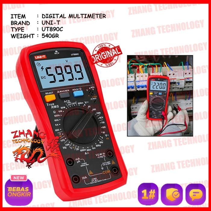Terpopuler Multitester Avometer Digital Uni-T Ut890C+ Ut890C Ut890 C Ut 890C 890