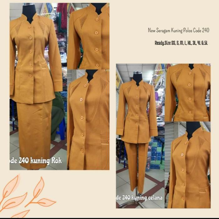 

Terlaris Exclusive Blazer Kuning Kunyit Seragam Guru/ Kantor / Bank