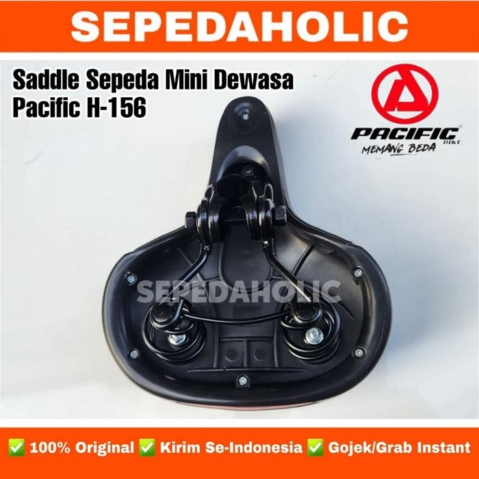 Saddle Sadel Jok Per Pegas Sepeda Pacific H156 Empuk Mini Ctb Lipat Mtb Minion Gunung Keranjang