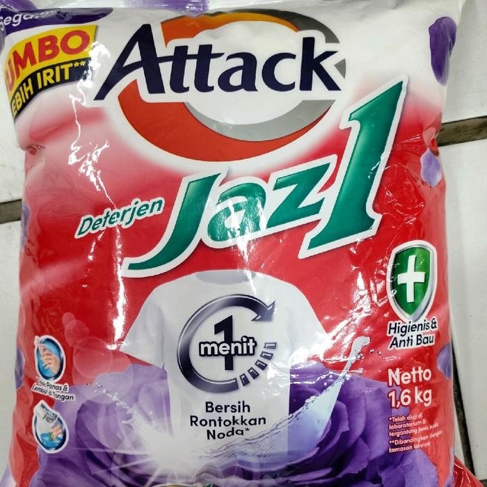 Attack Jaz1 Detergen bubuk jumbo 1,6kg sabun pencuci pakaian anti noda