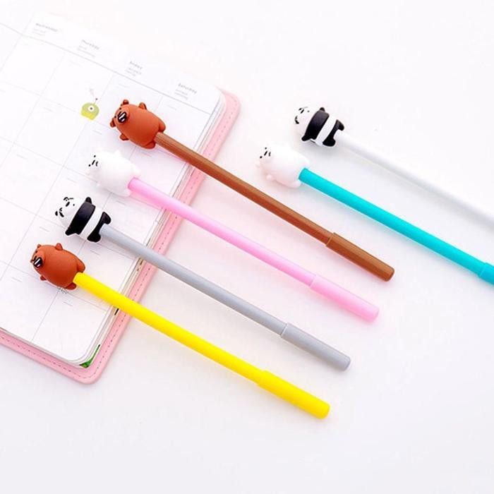 

BISA COD S5611 Pena Pulpen Gel Karakter Bare Bear / Alat Tulis Sekolah Kantor ATK / Pena Motif