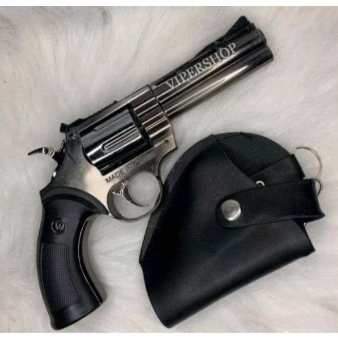 Korek Api Gas Model Pistol Colt Besar 20cm Plus Sarung Hitam Pinggang WE