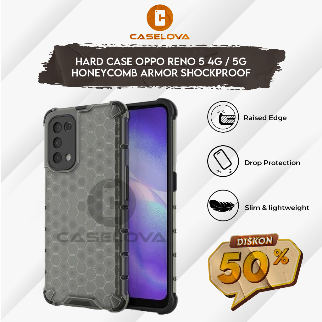 Hard TPU Case Oppo Reno 5 4G/5G Honeycomb Armor Shockproof