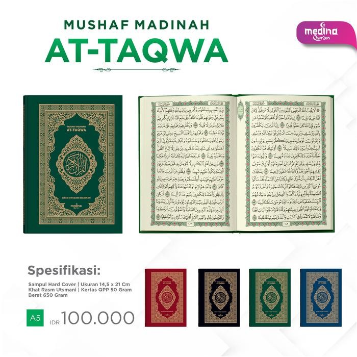 

SALE AL-QURAN MUSHAF UTSMANI MADINAH AT-TAQWA 14X21CM (A5) READY