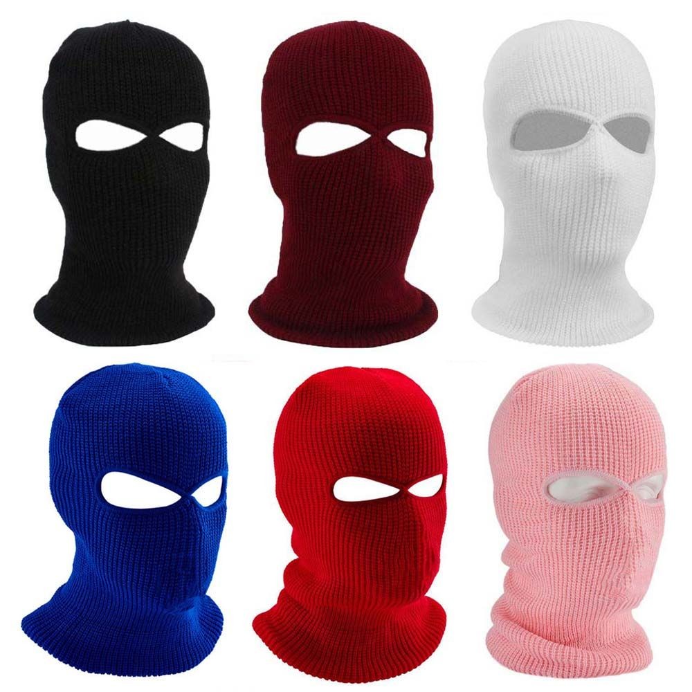 Winter Warm Men Hat Mask 2 Hole Full Face Mask Ski Mask Winter Cap Balaclava Motorbike Motor Bicycle