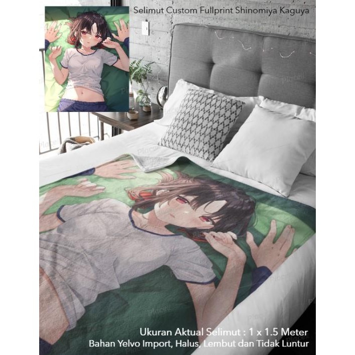 Selimut Custom Fullprint Anime Manga Waifu Shinomiya Kaguya