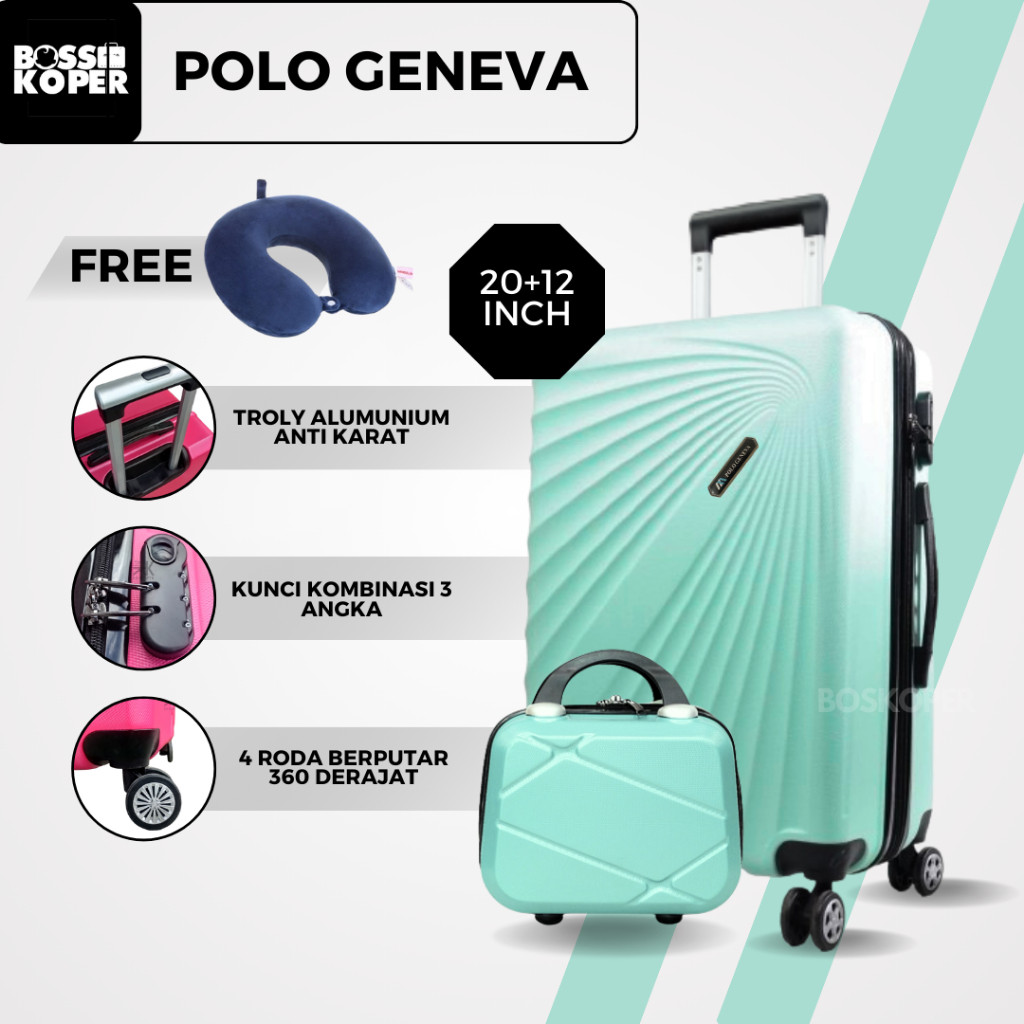 Koper 20 inch Polo Geneva ukuran kabin -cabin-fiber-polo-travel-murah-mini-tas koper-tas travel