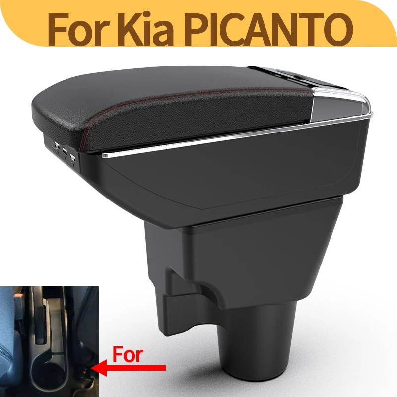 For Kia Picanto Armrest Box For Kia Picanto 3X-Line Car Armrest interior details Retrofit parts Car 