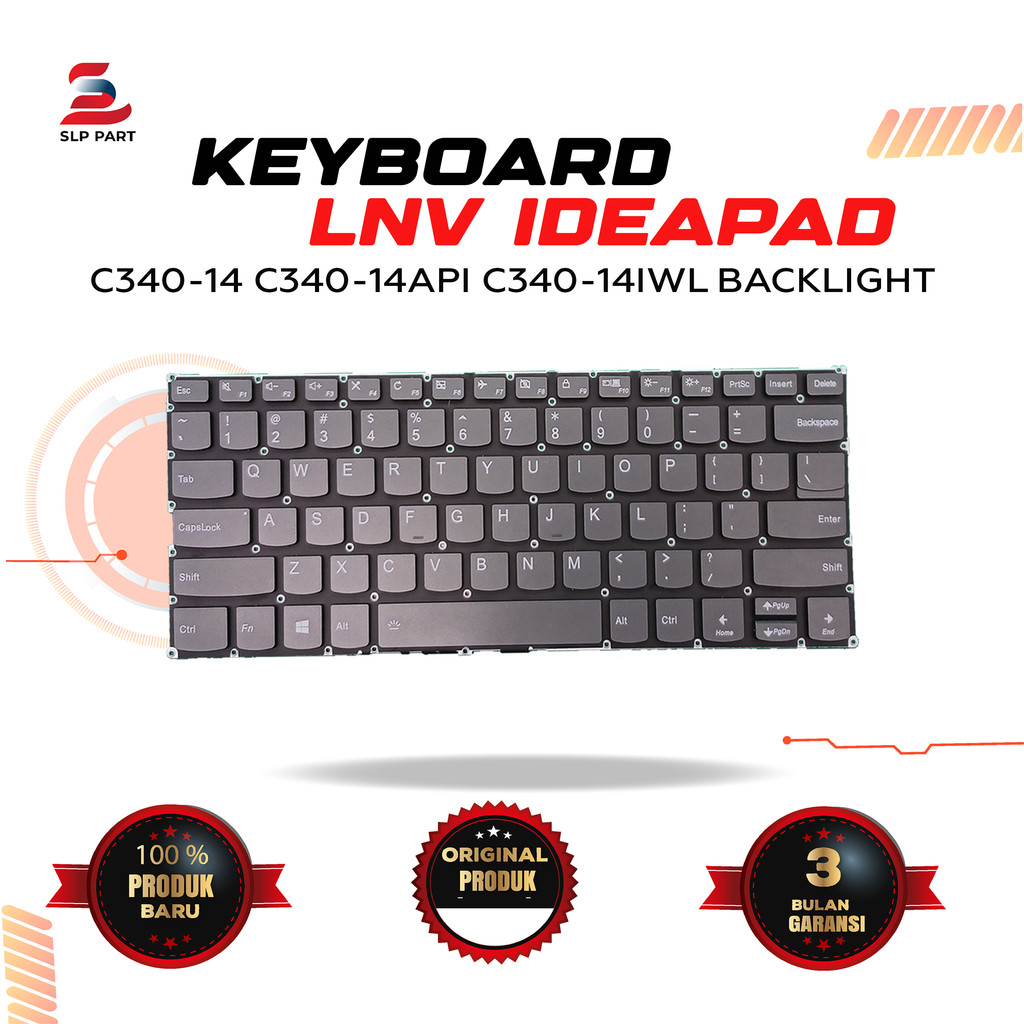 Keyboard Lenovo Ideapad c340-14 c340-14api c340-14iml c340-14iwl Backlight