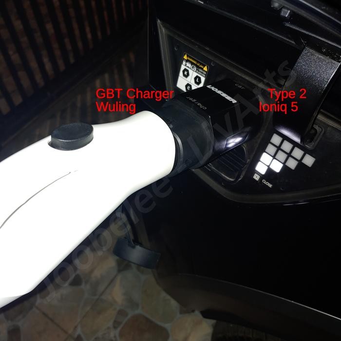 NEW ` ADAPTER EV CHARGER GBT ADAPTOR WULING AIR EV KE TYPE 2 HYUNDAI IONIQ 5