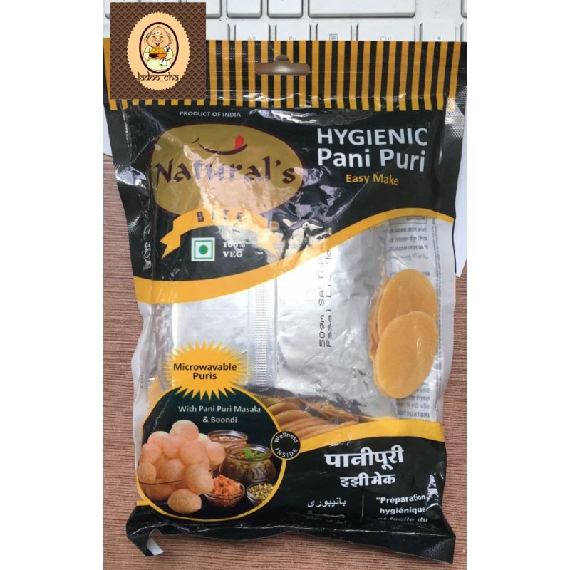 

Konter Makanan Hygienic Pani Puri (With Pani Puri Masala & Boondi )- Natural'S Paket Pani Puri India