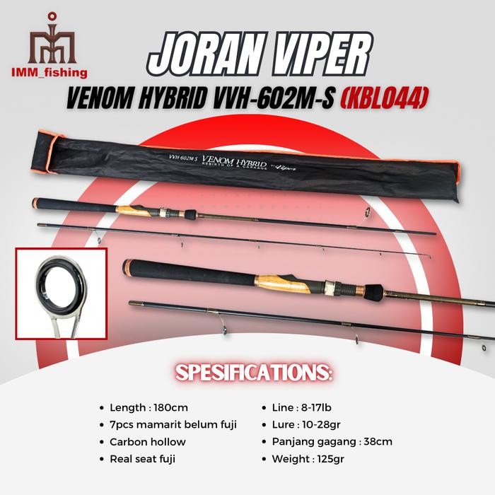 SALE  JORAN VIPER VENOM HYBRID TONGKAT PANCING FISHING ROD READYY