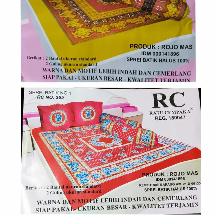 Seprai Sprei Batik Original RC Ratu Cempaka