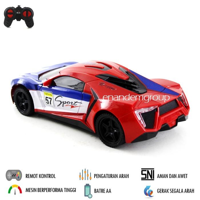 Mainan Mobil Remot Kontrol Rc Mobil Sedan Sport 57 Lampu Led Kencang
