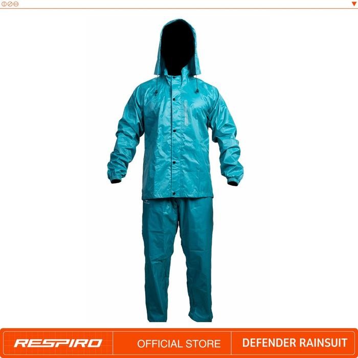 Respiro Defender Jas Hujan Pengendara Motor Waterproof - Hitam, M