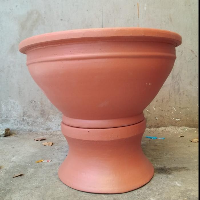 pot teratai, pot gerabah teratai, pot tanah liat tanpa bolong