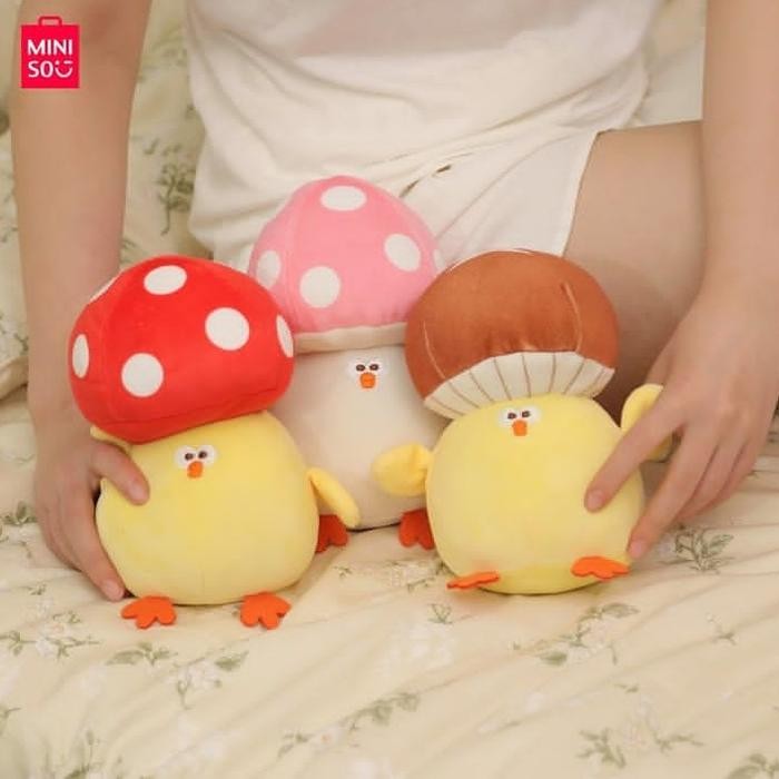 Boneka Jamur Imut - MINISO Mushroom Chick Plush Toy