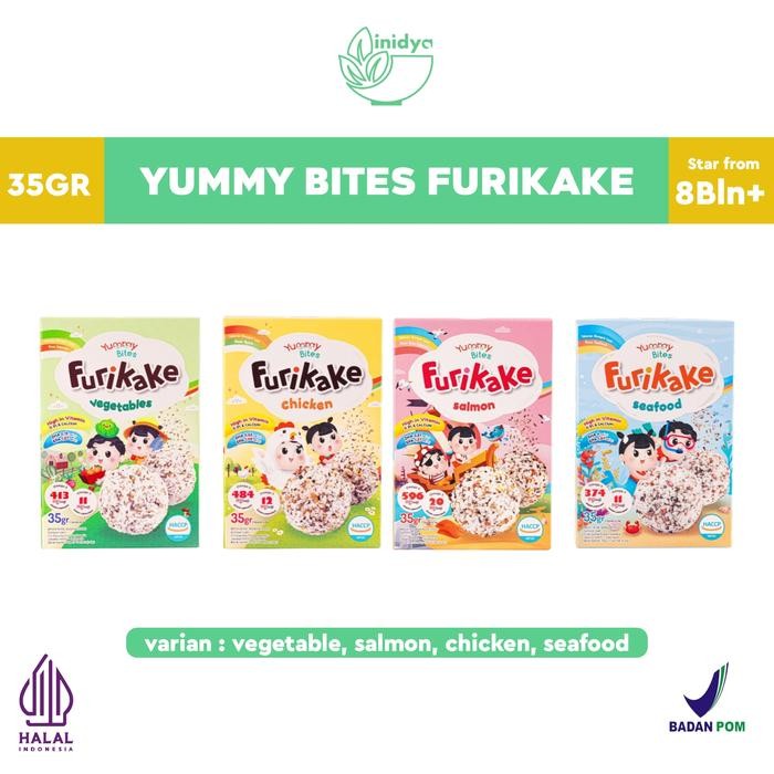 

Yummy Bites Furike Seafood 35gram Taburan Seaweed Kering Makanan Abon Rumput Laut Mpasi New