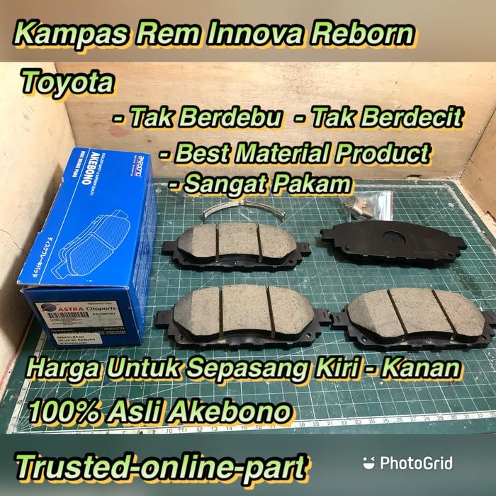 Kampas Rem Innova Reborn Depan 100% Asli Akebono